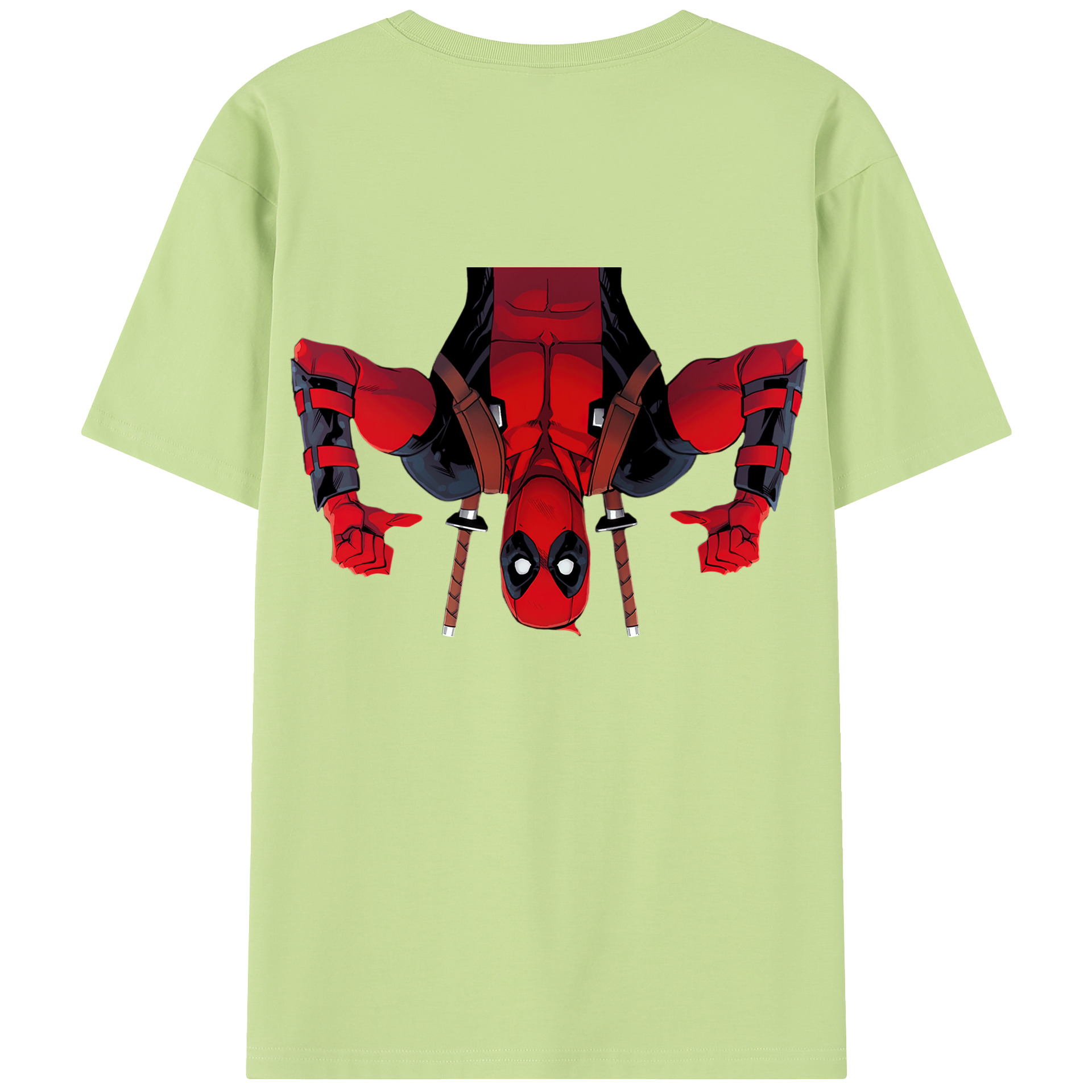 （画像用） Deadpool デッドプール 綿100％半袖Tシャツ（背面プリント）